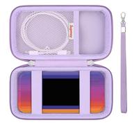 Supmay Hard Travel Case for My Arcade Data East Pocket Player, Portable Video Game System Handheld Game Protection Case with Mesh Pocket for Batteries and USB-C Cable, Purple