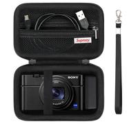 Supmay Hard Travel Case for Sony RX100 VII/ RX100 VI/ RX100 V/ RX100 IV/ RX100 III Advanced Premium Compact Camera, Protective Case Bag with Zipper Mesh Pocket for Battery Pack, Micro USB cable, Black