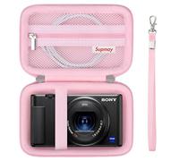 Supmay Hard Travel Case for Sony ZV-1F / ZV-1 / ZV-1 II Digital Camera, Digital Camera Protective Case Bag with Mesh Pocket for Battery, USB Cable, SD Card, Pink
