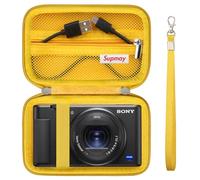 Supmay Hard Travel Case for Sony ZV-1F / ZV-1 / ZV-1 II Digital Camera, Digital Camera Protective Case Bag with Mesh Pocket for Battery, USB Cable, SD Card, Yellow