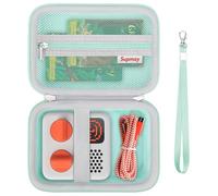 Supmay Hard Travel Case for Yoto Mini (2024 Edition) Kids Screen-Free Bluetooth Audio Player, Storage Holder Protection Case with Zipper Mesh Pocket for Kids Audio Card, Charging Cable, Green