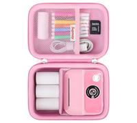 Supmay Kids Camera Case Compatible with Hangrui/HiMont/TIATUA/GREENKINDER/ETIKEZ/UIONVO/Gofunly/Lenudar/MYSTILUCK/Luoba Kids Camera Instant Print, Prints Paper Storage Bag, Pink