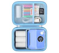 Supmay Kids Camera Case Compatible with Hangrui/HiMont/TIATUA/GREENKINDER/ETIKEZ/UIONVO/Gofunly/Lenudar/MYSTILUCK/Luoba Kids Camera Instant Print, Prints Paper Storage Bag, Blue