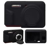 Supmay Silicone Camera Case for Kodak PIXPRO FZ55 16MP CMOS Sensor Digital Camera, Soft Silicone Protective Case Removable Lens Cover, Video Vlogging Camera Cover, Black