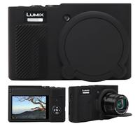 Supmay Silicone Camera Case for Panasonic LUMIX DC-TZ99E-K Compact Travel Zoom Camera, Soft Silicone Protective Case Removable Lens Cover, Video Vlogging Camera Cover, Black