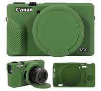 Supmay Silicone Case for Canon Powershot G7 X Mark III Digital Camera, Soft Silicone Protective Bag with Removable Lens Cover, G7 X III Silicone Cover Rubber Soft Camera Case, Green