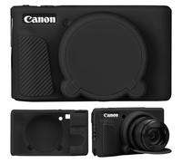 Supmay Silicone Case for Canon PowerShot SX740 HS/ SX730 HS Digital Camera, Soft Silicone Protective Bag with Removable Lens Cover, SX740/ SX730 Silicone Cover Rubber Soft Camera Case, Black