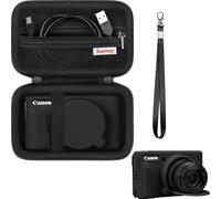 Supmay SX740 HS Camera Case Bundle, Include Hard Carrying Case*1+Soft Silicone Camera Case*1, Compatible With Canon PowerShot SX740/ SX730 HS Digital Camera, SX740 Cases with Soft Silicone Case, Black