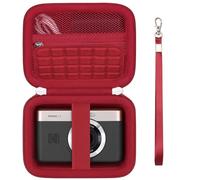 Supmay Travel Case for Kodak Pixpro C1 - Ultra-Compact Digital Camera, 13MP Compact Point and Shoot Digital Camera Portable Storage Holder with Mesh Bag for Charger and Charging Cable, Red