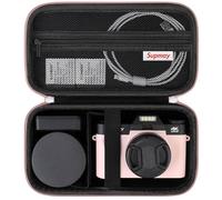 Supmay Vlogging Camera Case Compatible with Duluvulu/for TEBNGIHNM/for zheozeig/for Oiadek 4K Digital Camera, Vlog Camera Carrying Case for Lens, USB Cable, Batteries and Other Accessories, Rosegold