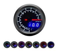Supmico Universal Car Truck 52mm Air Fuel Ratio Gauge Meter Kit 7 Color LED Light Pointer Dial Digital Dual Display Indicator Electronic