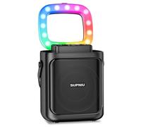 SUPNIU 30W Portable Bluetooth Speaker Wireless with Loud Crystal Clear Stereo Sound - TWS Pairing & 24H Playtime with Led Lights | Small Party Speakers for Indoor/Outdoor, Travel, Gathering (Black)