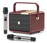 SUPNIU 320W Peak Power Karaoke Machine with Rich Deep Bass for Adults Portable Bluetooth Singing PA Speaker System Bass/Treble Adjustment with 2 UHF Wireless Microphones for Home Party Wedding Outdoor