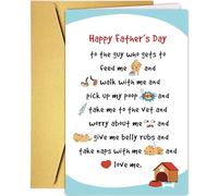 Supoeguk Cute Father's Day Card for Dog Dad, Funny Fathers Day Card from Dog, Happy Father's Day to The Guy Who Love Dogs