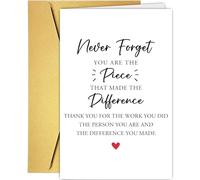 Supoeguk Thank You Card for Boss, Appreciation Gifts for Leader Manager, Boss Day Gift for Him Her, Never Forget You Are The Piece That Made The Difference