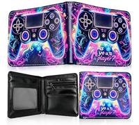 SUpoetry Video Game Theme Wallet, Game Controller Coin Purse, Folding PU Wallet for Kids, Boys Wallet with Video Game Theme for Teenagers