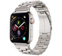 SUPOIX 38mm/40mm/41mm/42mm Bands Compatible with Apple Watch Series 10 42mm/ 9 8 7 41mm/ 6 5 4 SE 40mm/3 2 1 38mm, Stainless Steel Metal Link Replacement Wristbands Strap for Women-Titanium