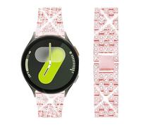 SUPOIX Band Compatible for Samsung Galaxy Watch 7/6/5, 20mm Women Bling Replacement Strap for Galaxy Watch (Rose Pink/44mm)