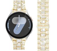 SUPOIX Band Compatible for Samsung Galaxy Watch 7/6/5, 20mm Women Full Sparking Replacement Strap for Galaxy Watch (Gold/40mm)