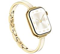 Supoix Slim Bracelet Bands for Apple Watch Women, Chic Thin Metal Band with Embedded Silicone Accents and Easy-Adjust Clasps, Compatible with Apple Watch Ultra 49mm & Series 11/10 46mm, Series 9/8/7