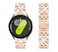 SUPOIX Strap with Case Only Compatible with Samsung Galaxy Watch 6 40mm 44mm 20mm Replacement Wristband and PC Case for Galaxy Watch 6 (Size Optional), Rose Gold, Galaxy Watch 6 44mm, Modern