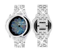 SUPOIX Strap with Case Only Compatible with Samsung Galaxy Watch 6 40mm 44mm 20mm Replacement Wristband and PC Case for Galaxy Watch 6 (Size Optional), silver, Galaxy Watch 6 40mm, Modern