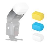 Supon Flash Diffuser for Godox TT520 TT560 Flash Speedlite (3 Pack White Blue Yellow)