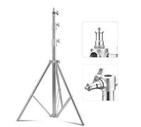 SUPON Stainless Steel Light Stand 110" /2.8m, Spring Cushioned Heavy Duty Tripod Stand with 1/4 to 3/8-inch Universal Adapter for Studio Photography Softbox Reflector
