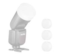 Supon V1 Diffuser Dome Kit for Godox V1 Round Head Flash, Accessories for V1C V1S V1N V1O V1F Speedlite - 3 Pack White (White 3 Pack)