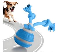 Supore Interactive Dog Ball Toy, Smart Interactive Dog Toys for Boredom, Automatic Active Rolling Ball with Tail for Dogs, Rechargeable Moving Pet Ball with Chew Ropes for Puppy/Small/Medium (bule)