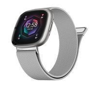 Supore Milanese Replacement Strap Compatible with Fitbit Versa 4/Versa 3 Wristband, Elegant Magnetic Metal Stainless Steel Bracelet for Fitbit Versa 4/Versa 3/Fitbit Sense/Sense 2 Men Women