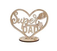 Supper Dad Plaque Wooden Ornament with Hammers Tools and Hat Shape Fathers-Day Gifts from Son and Daughter Fathers Day Decorations for Men Birthday Christmas Dads Gifts