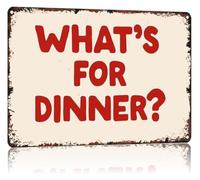 Supper Dilemma Encouragement Tin Sign Distressed Finish 12x8 Inch