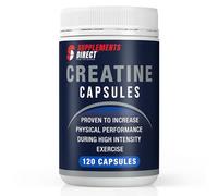 Supplements Direct - Creatine Monohydrate Capsules - 500mg - 120 Creatine Tablets - Improves Recovery Time - Reduces Muscle Soreness - Creatine Supplement - Ideal for High Intensity Exercise