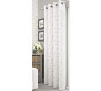 Supplied by Maple Textiles White Linen Look Butterfly Voile Net Curtain Panel 54" (137cm) Drop