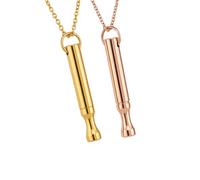 SUPPLIIONLINE 2PCS Portable Deep Mindful Breathing Necklace - Stress Relief Necklace - Anxiety Necklace - Whistle Breath Necklace - Anxiety Relief Breathe Pendant for Men & Women - Unisex