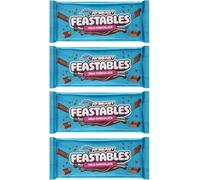 SUPPLIIONLINE E-RETAILER - Beast Pack of 4 Feastables Milk Chocolate Bundle 60g Each - Individually Wrapped Wholesome Treat Bars for Snacks, Desserts - Premium Dark Chocolate