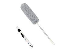 SUPPLIIONLINE Microfiber Duster with 2-in-1 Window Gap Slot Cleaner, Extendable Bendable Head, Includes Small Dustpan and Brush, Perfect for High Ceilings, Ceiling Fans, Cars, Blinds & keyboards