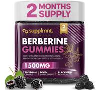 Supplmnt. Berberine Gummies - 2 Months Supply, 1500mg Berberine with 1000mg Ceylon Cinnamon, 2.4mg Vitamin B12 & 400mg Magnesium Glycinate - Powerful