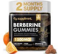 Supplmnt. Berberine Gummies - 2 Months Supply, 1500mg Berberine with 1000mg Ceylon Cinnamon, 2.4mg Vitamin B12 & 400mg Magnesium Glycinate - Powerful