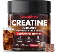 Supplmnt. Creatine Gummies 5000mg 120ct Max Strength Muscle Growth/Recovery Supplements for Men & Women Creatine Monohydrate, B12 & L-Taurine Chewable Gummies, 1 Month Supply (Cola)