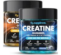 Supplmnt. Creatine Gummies 5000mg 120ct Max Strength Muscle Growth/Recovery Supplements for Men & Women Creatine Monohydrate Plus B12 and L-Taurine, Blueberry and Pineapple Flavour, Dual Pack