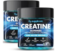 Supplmnt. Creatine Gummies 5000mg Lab-Tested 120ct Max Strength Muscle Growth/Recovery Supplements for Men & Women Creatine Monohydrate Plus B12 and L-Taurine Chewable Gummies, 2 x Blueberry Flavour
