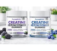 Supplmnt. Creatine Gummies with Electrolytes, 5000mg Creatine Monohydrate, 120 Gummies - Vegan, Gluten-Free, Non-GMO - Food Supplement - 30-Day Supply