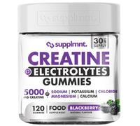 Supplmnt. Creatine Gummies with Electrolytes, 5000mg Creatine Monohydrate, BlackBerry Flavour, 120 Gummies - Vegan, Gluten-Free, Non-GMO - Food Supplement - 30-Day Supply
