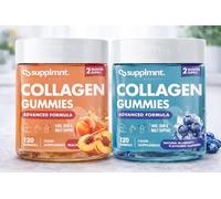 Supplmnt. Marine Collagen Gummies, Hydrolysed Collagen Peptides w/Biotin, Hyaluronic Acid & Vitamin C