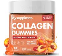 Supplmnt. Marine Collagen Gummies, Hydrolysed Collagen Peptides w/Biotin, Hyaluronic Acid & Vitamin C, Collagen Supplements for Women & Men, Collagen