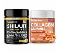 Supplmnt. Shilajit + Collagen Gummies Bundle Daily Vitality & Beauty Support - Convenient, Great-Tasting Gummies
