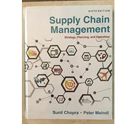 Supply Chain Management: Strategy, Planning, and Operation