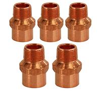 Supply Giant CCMA0120-5 Male Adapter Reducing Fitting Sweat x MIP Connections, Copper, 1/2 X 1/4
